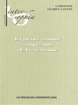 cover image of La justice comme composante de la vie